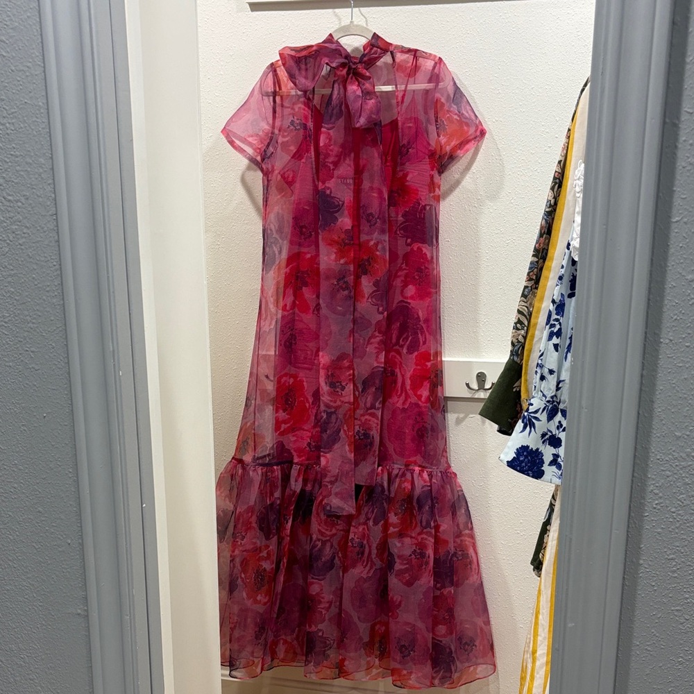STAUD Fuchsia Pink Floral Maxi Dress - Picture 6 of 6